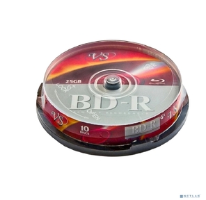 Диск BD-R VS 25 Gb,  4x,  Cake Box  (10),   (10 / 200)