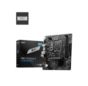 MSI PRO B760M-E Soc-1700 Intel B760 2xDDR5 mATX AC`97 8ch (7.1) GbLAN+VGA+HDMI