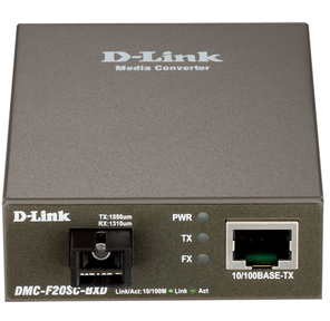 D-Link DMC-F20SC-BXD / A1A Fast Ethernet Twisted-pair to Fast Ethernet Single-mode Fiber  (20km,  LC,  TX 1550nm,  RX 1310nm) Media Converter Module
