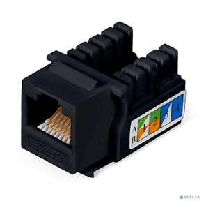Cabeus KJ-RJ45-Cat.5e-90-BK Вставка Keystone Jack RJ-45,  категория 5e,  заделка тип 110,  черная