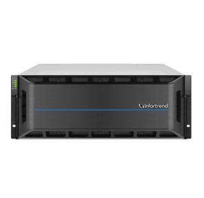 EonStor GS 3000 G3 4U / 24bay, unified, dual controller, 4x12Gb / s SAS Exp., 4x25GbE, 4x host board, 4x4GB, 2x (PSU+FAN Module), 2x (SuperCap.+Flash module), 24xdrive trays, 1xRM kit  (GS 3024R3-D)