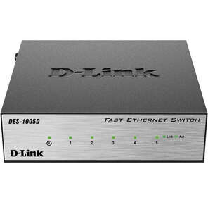 D-Link DES-1005D / O2B,  5-port UTP 10 / 100Mbps Auto-sensing,  Stand-alone,  Unmanaged, 