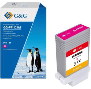 Картридж струйный G&G GG-PFI121M пурпурный  (130мл) для Canon imagePROGRAF TM-250 / 255 / 350 / 355