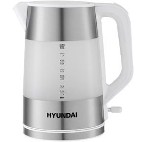 Чайник электрический Hyundai HYK-P4025 2л. 2200Вт белый  (корпус: пластик)