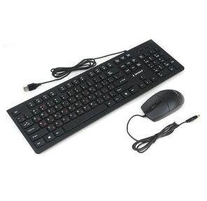 Клавиатура + мышь Gembird KBS-9050 {Проводной комплект,  черный,  1, 5 м,  104кл,  1000 DPI}