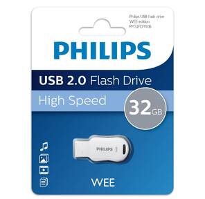 Флеш накопитель 32GB PHILIPS WEE 2.0 32GB,  USB 2.0