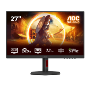 МОНИТОР 27" AOC Q27G4SRU Black-Red с поворотом экрана  (IPS,  2560x1440,  320Hz,  0.5 ms,  178° / 178°,  400 cd / m,  1000:1,  +2xHDMI 2.1,  +DisplayPort 1.4)