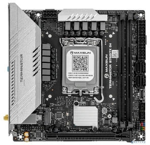 MAXSUN MS-Terminator B760ITX D4 WIFI V3  (Socket 1700,  mini-ITX,  2*DDR4 (64Gb),  DP / HDMI,  4*SATA3,   2*M.2,  1xPCI-E 5.0 x16,  4*USB 3.2 Gen1,  LAN 1*2.5G,   RTL)