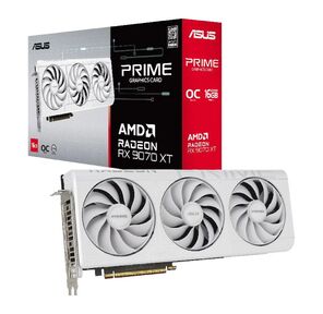 Видеокарта ASUS RX9070XT PRIME WHITE OC 16GB GDDR6 256bit 3xDP HDMI 3FAN RTL  (PRIME-RX9070XT-O16G)