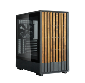 ZALMAN P10 NAMU,  MATX,  BLACK,  WINDOW,  FRONT COVER WALNUT,  2x3.5",  3x2.5",  1xUSB TYPE-C,  1xUSB3.0,  FRONT 2x120mm,  REAR 1x120mm ARGB