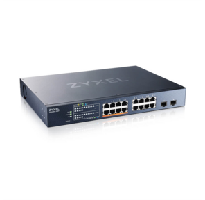 Мультигигабитный Smart L3 Lite коммутатор Zyxel NebulaFlex XMG1915-18EP,  rack 19",  16xRJ-45: 1 / 2.5G  (8 из них PoE++),  2xSFP+,  бюджет PoE 180 Вт