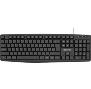 Defender Клавиатура проводная Concept HB-164 RU, черный, 104+FN, 1.8м