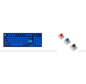 Клавиатура проводная,  Q5-O1, RGB подсветка, красный свитч, 100 кнопок,  цвет синий