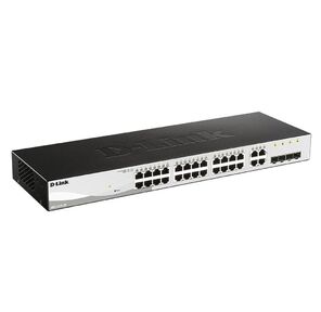Коммутатор /  DGS-1210-28 / FL Managed L2 Switch 24x1000Base-T,  4xCombo 1000Base-T / SFP,  Surge 6KV,  CLI