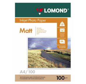 Бумага Lomond A4 100г / м2 100л. матовая 2х сторонняя  (0102002)