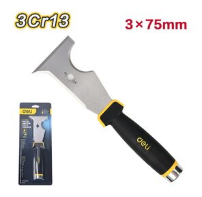 Отделочный инструмент Deli Шпатель-скребок многофункциональный Deli DL-HD03 нержавеющая сталь,  двухкомпонентная рукоять