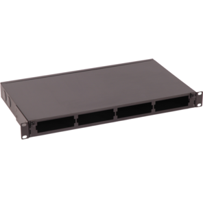 Бокс 19" на 4 кассеты MPO,  1U,  черный