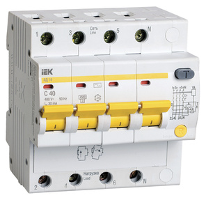 Iek MAD10-4-040-C-030 Диф.автомат АД14 4Р 40А  30мА ИЭК
