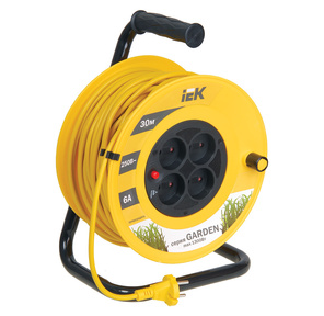 Iek WKP23-06-04-30 Катушка УК30 с т / з 4 места 2Р / 30м 2х0, 75 мм2 "Garden"