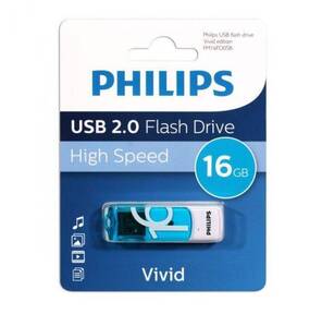 Флеш накопитель 16GB PHILIPS VIVID2.0 16GB,  USB 2.0