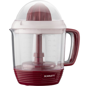 Соковыжималка цитрусовая Scarlett SC-JE50C08 25Вт рез.сок.:1200мл. красный / белый