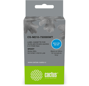 Картридж ленточный Cactus CS-M210-750595WT M210-750-595-WT для Brady M210 / M211 / M210-LAB