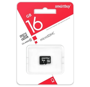 micro SDHC карта памяти Smartbuy 16GB Class 10  (без адаптеров) LE SB16GBSDCL10-00LE