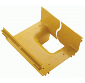 Вертикальный отвод с лотка 240 мм на лоток 120 мм,  желтый