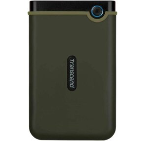 Внешний жесткий диск 2TB Transcend StoreJet 25M3G,  2.5",  USB 3.1,  резиновый противоударный,  Милитари зеленый