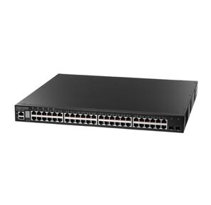 Коммутатор Edge-corE 48 x GE + 2 x 10G SFP+ ports + 1 x expansion slot  (for dual 10G SFP+ ports) L3 Stackable Switch,  w /  1 x RJ45 console port,  1 x USB type A storage port,  RPU connector,  Stack up to 4 units, PoE Budget max. 780W Edge-corE ECS4620-52P