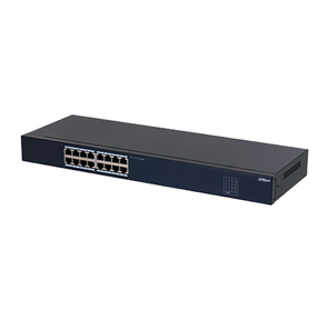 DAHUA DH-SF1016 16-портовый неуправляемый коммутатор,  16xRJ45 100Mb,  коммутация 3.2 Гбит / с,  MAC-таблица 8К,  металл