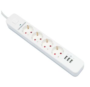 Гарнизон Сетевой фильтр 2.0 EPS-4-U3-W-2  Мультипорт,  4р,  10А,  3xUSB,  2м,  ур.защиты 2+,  белый,  пакет  (21445)