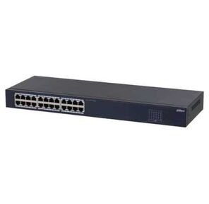 DAHUA DH-SF1024 24-портовый неуправляемый коммутатор,  24xRJ45 100Mb,  коммутация 4.8 Гбит / с,  MAC-таблица 8К,  металл