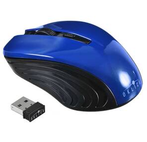 Мышь Oklick 545MW черный / синий оптическая  (1600dpi) беспроводная USB  (4but)