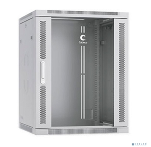 Cabeus SH-05F-15U60 / 60-R Шкаф телекоммуникационный настенный разобранный 19" 15U 600x600x769mm  (ШхГхВ) дверь стекло,  цвет серый  (RAL 7035)