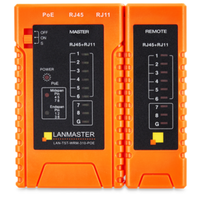 Тестер витой пары с индикаторами,  с определением POE