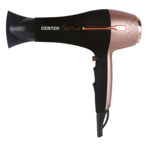 Фен Centek CT-2242  (РОЗОВОЕ ЗОЛОТО+черный)  2200Вт,  2 скорости,  3 режима,  холодный обдув,  Soft Touch