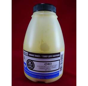 Тонер OKI C610 / C810 / C821 / C822 / C830 / C5850 / C5950 / MC560 Yellow  (фл.,  135г) B&W Premium  (Tomoegawa) - фас.России
