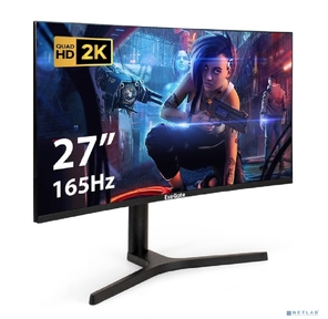 LCD ExeGate 27" EC2700TA Combat {VA 2560x1440 Curved 165Hz 1ms 16:9 300cd 3000:1 178 / 178 2xHDMI DisplayPort USB Speakers} [EX297303RUS]