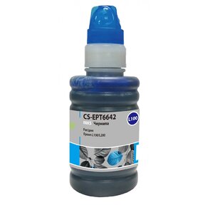 Cactus CS-EPT6642 Чернила голубой 100мл для Epson L100 / L110 / L120 / L132 / L200 / L210 / L222 / L300 / L312 / L350 / L355 / L362 / L366 / L456 / L550 / L555 / L566 / L1300