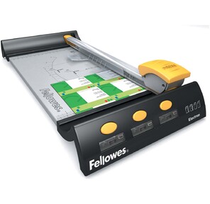 Резак дисковый Fellowes®,  ELECTRON A4,  10 лст.,  4 картриджа  (прямой,  биговка,  пунктир,  волна),  дл.резки 380 мм,  SafeCut™