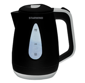 Чайник электрический Starwind SKP2316 1.7л. 2200Вт черный / серый  (корпус: пластик)
