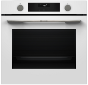 Serie 4,  духовой шкаф, цвет белый,  класс энергоэффективности А,  8 режимов,  66 литров,  EcoClean на задней стенке,  телескопические направляющие 1 уровень,  пр-во Турция