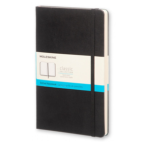 Блокнот Moleskine CLASSIC QP066 Large 130х210мм 240стр. пунктир твердая обложка фиксирующая резинка черный