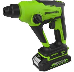 Перфоратор аккумуляторный бесщеточный GreenWorks GD24SDS1K2,  1, 2 ДЖ,  24V,  c АКБ 2Ач и ЗУ,  в сумке  (3803107UA)