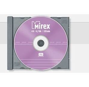 Диск DVD+RW Mirex 4.7 Gb,  4x,  Slim Case  (1),   (1 / 50)