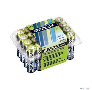 NEW Ergolux  LR03 Alkaline BP-24  (LR03 BP-24,  батарейка, 1.5В)   (24 шт. в уп-ке)