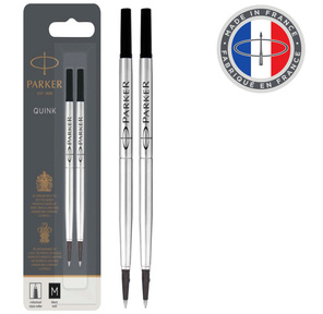 Стержень роллер Parker Quink RB Z01  (CW1950325) M 0.7мм черные чернила для ручек роллеров для Parker блистер  (2шт)
