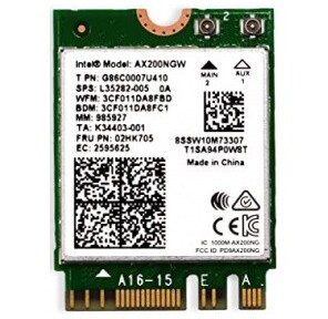 Intel Wi-Fi 6 AX200,  2230,  2x2 AX+BT,  No vPro,  985927