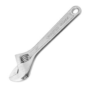 Разводной ключ Deli DL006A 6"; Длина: 150 мм. Регулируемый размер зажима: 0-22 мм. Кованая специальная инструментальная сталь. Хромированная отделка.